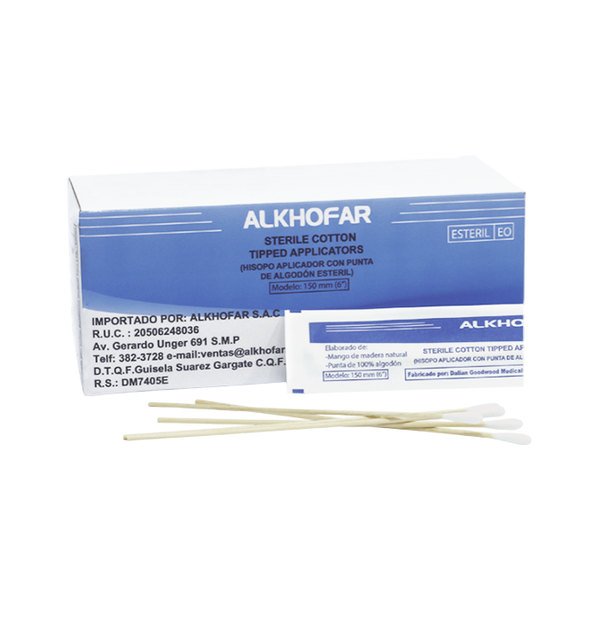 Hisopo Aplicador con punta de Algodón